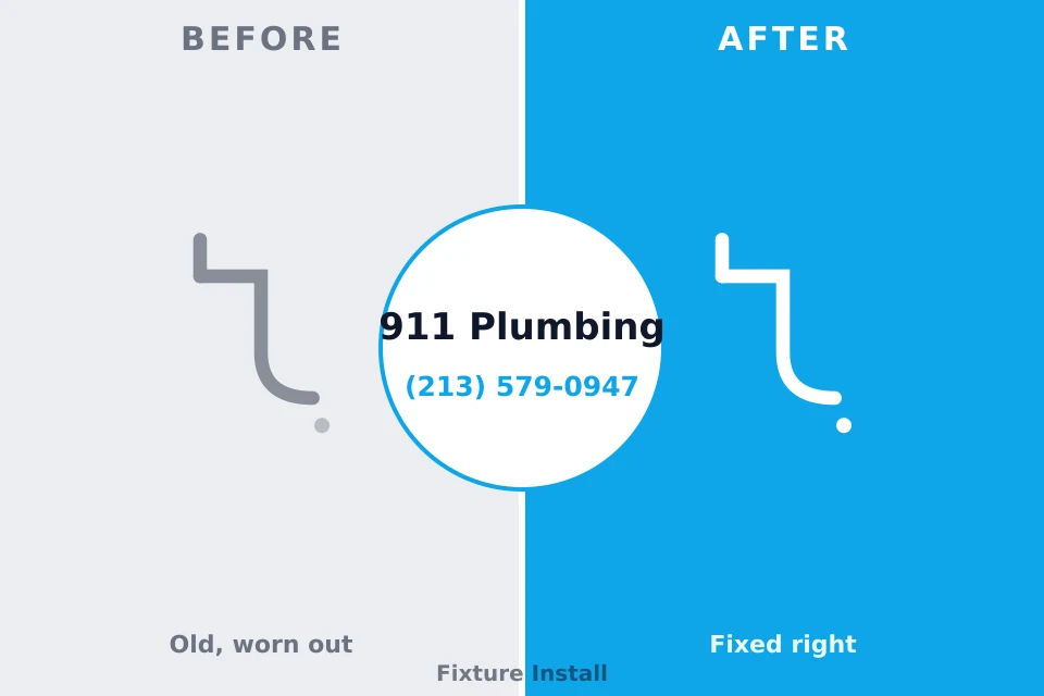Before and after: plumbing repair Highland Park, NJ